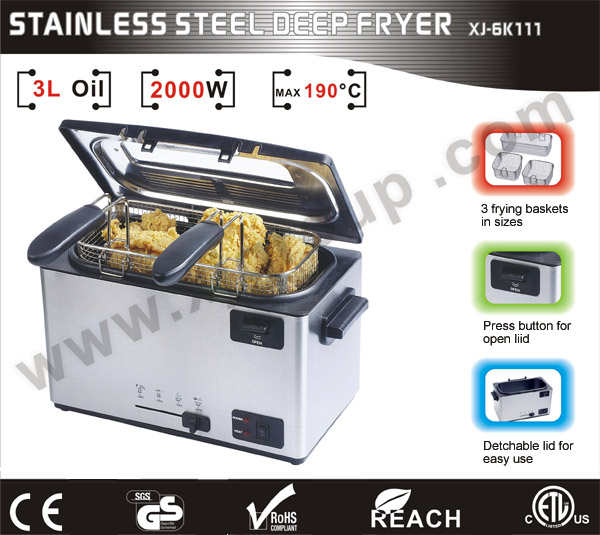 digital stainless steel deep fryer
